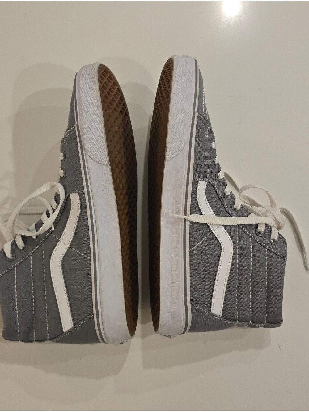 Vans Sk8-Hi Frost Gray High Top Sneakers Women’s 12 Men’s 10.5 - Picture 5 of 12